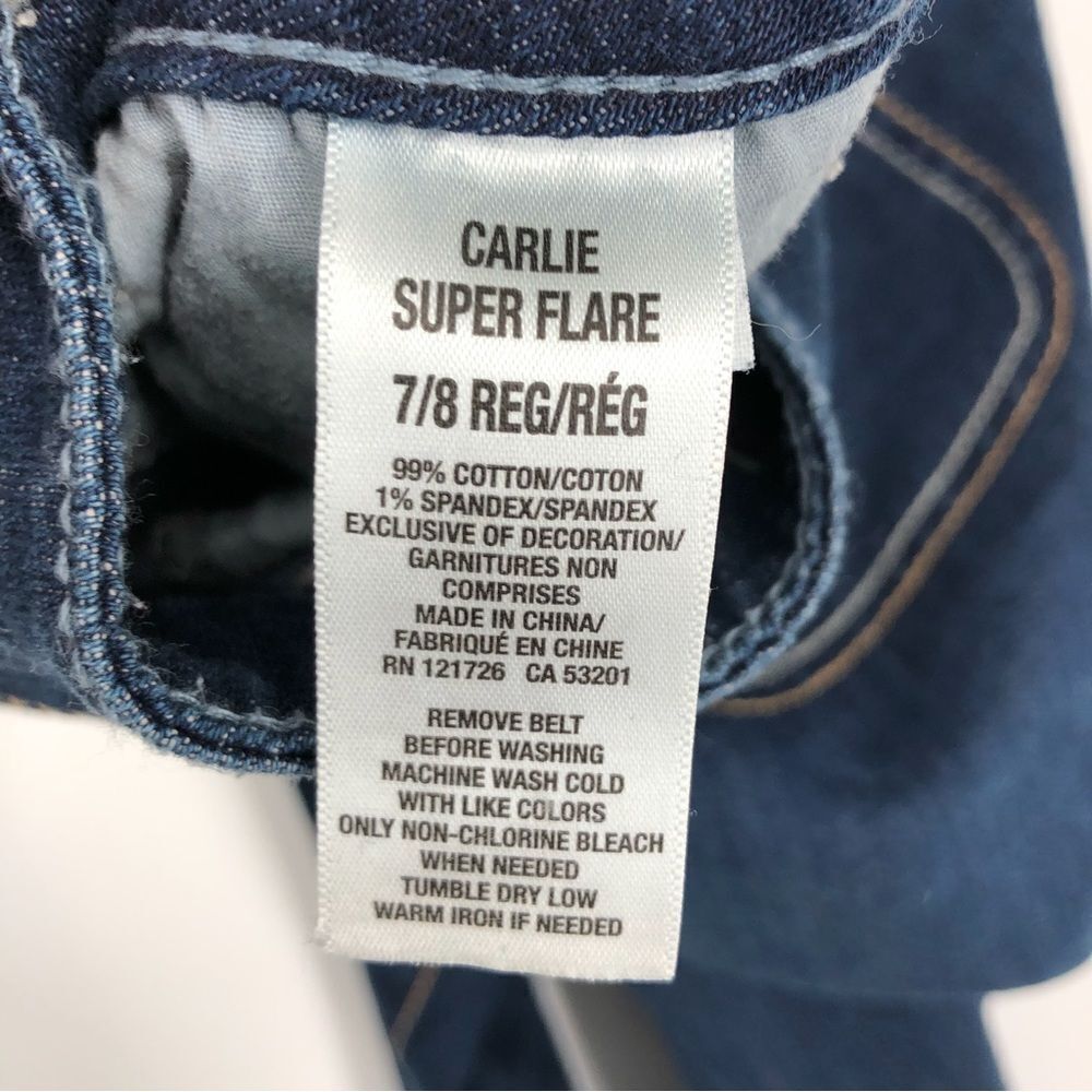 Aeropostale Carlie Super Flare Jeans Dark Wash Size 7/8 - Picture 6 of 10